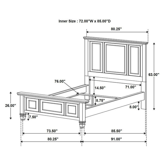 Sandy Beach 4 & 5 Piece Pc Bedroom Set Cal.King & E.King - National Warehouse Furniture (Buffalo, NY)