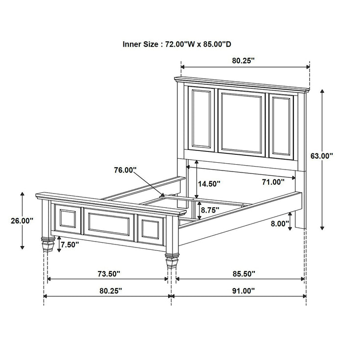 Sandy Beach California King & E.King Bed - National Warehouse Furniture (Buffalo, NY)
