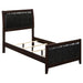 Carlton Full & Twin Upholstered Panel Bed Cappuccino and Black - National Warehouse Furniture (Buffalo, NY)
