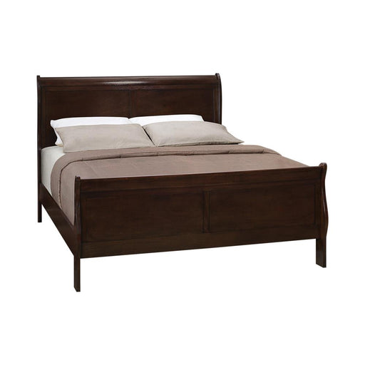 Louis Philippe Eastern King & Queen Panel Sleigh Bed Cappuccino - National Warehouse Furniture (Buffalo, NY)