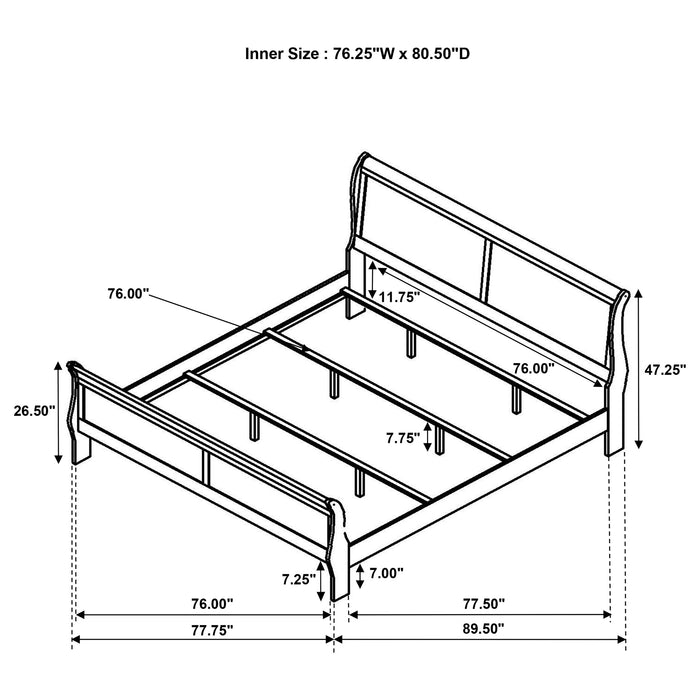 Louis Philippe Eastern King, Full, & Queen Bed - National Warehouse Furniture (Buffalo, NY)