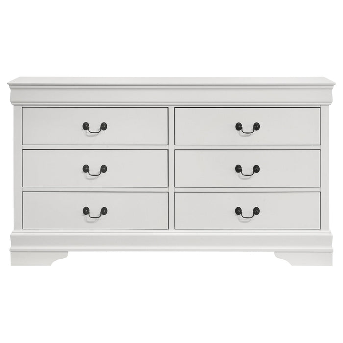 Louis Philippe 6-drawer Dresser White - National Warehouse Furniture (Buffalo, NY)