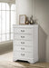 Louis Philippe 5-drawer Bedroom Chest White - National Warehouse Furniture (Buffalo, NY)