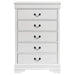 Louis Philippe 5-drawer Bedroom Chest White - National Warehouse Furniture (Buffalo, NY)