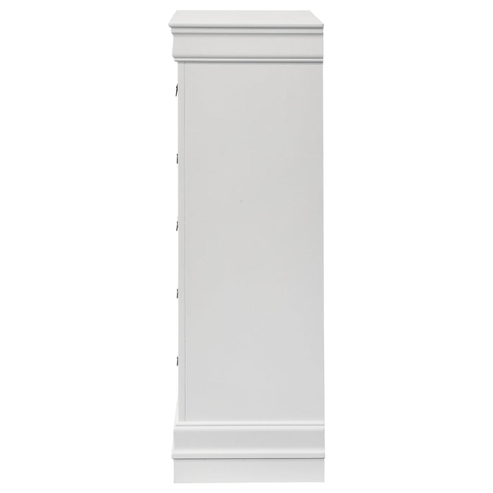 Louis Philippe 5-drawer Bedroom Chest White - National Warehouse Furniture (Buffalo, NY)