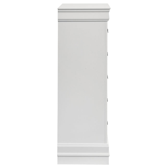 Louis Philippe 5-drawer Bedroom Chest White - National Warehouse Furniture (Buffalo, NY)