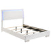 Felicity Full & Twin Panel Bed with LED Lighting Glossy White - National Warehouse Furniture (Buffalo, NY)