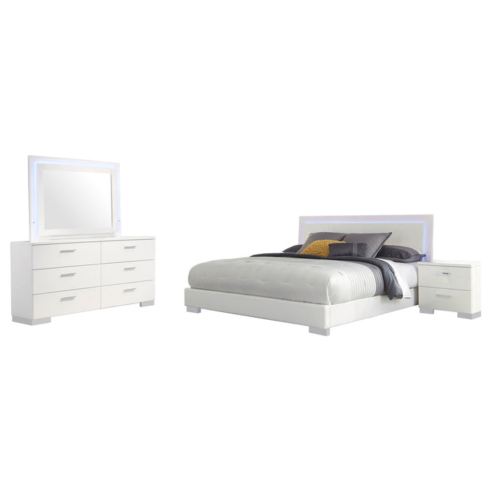 Felicity Bedroom Set White - National Warehouse Furniture (Buffalo, NY)