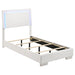 Felicity Full & Twin Panel Bed with LED Lighting Glossy White - National Warehouse Furniture (Buffalo, NY)