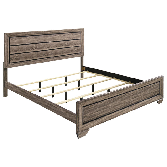 Kauffman California King, E.king, & Queen Panel Bed Washed Taupe - National Warehouse Furniture (Buffalo, NY)