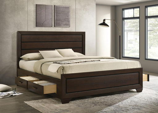 Kauffman California King, Eastren king, & Queen Storage Bed Dark Cocoa - National Warehouse Furniture (Buffalo, NY)