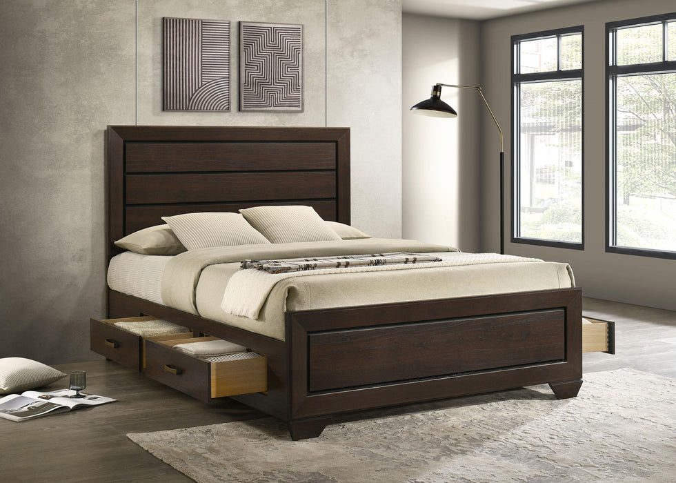 Kauffman California King, Eastren king, & Queen Storage Bed Dark Cocoa - National Warehouse Furniture (Buffalo, NY)
