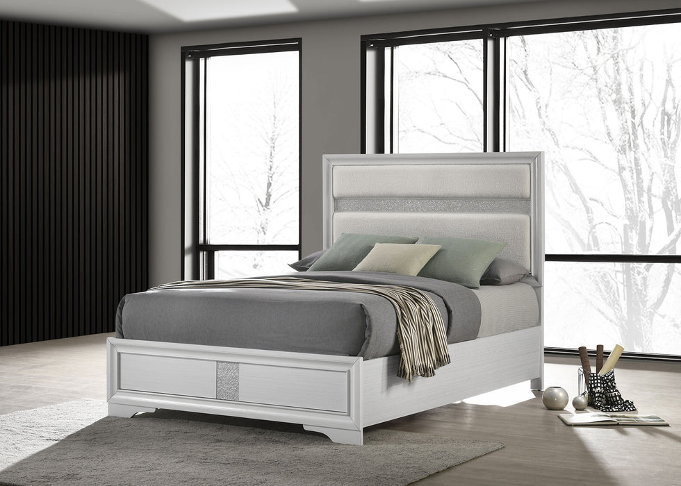 Miranda California King, E.King, Queen, Full, & Twin Bed Black & White - National Warehouse Furniture (Buffalo, NY)