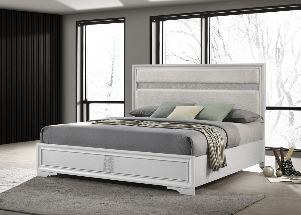 Miranda California King, E.King, Queen, Full, & Twin Bed Black & White - National Warehouse Furniture (Buffalo, NY)