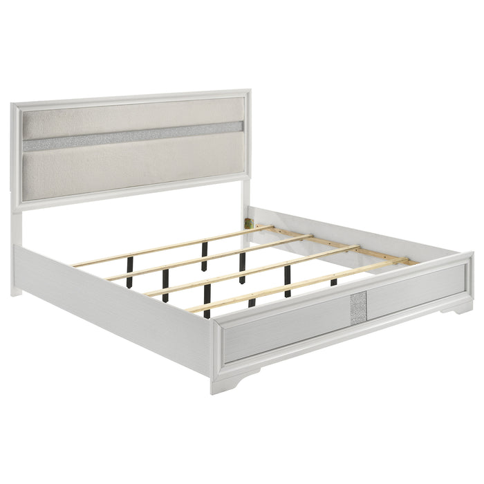 Miranda California King, E.King, Queen, Full, & Twin Bed Black & White - National Warehouse Furniture (Buffalo, NY)