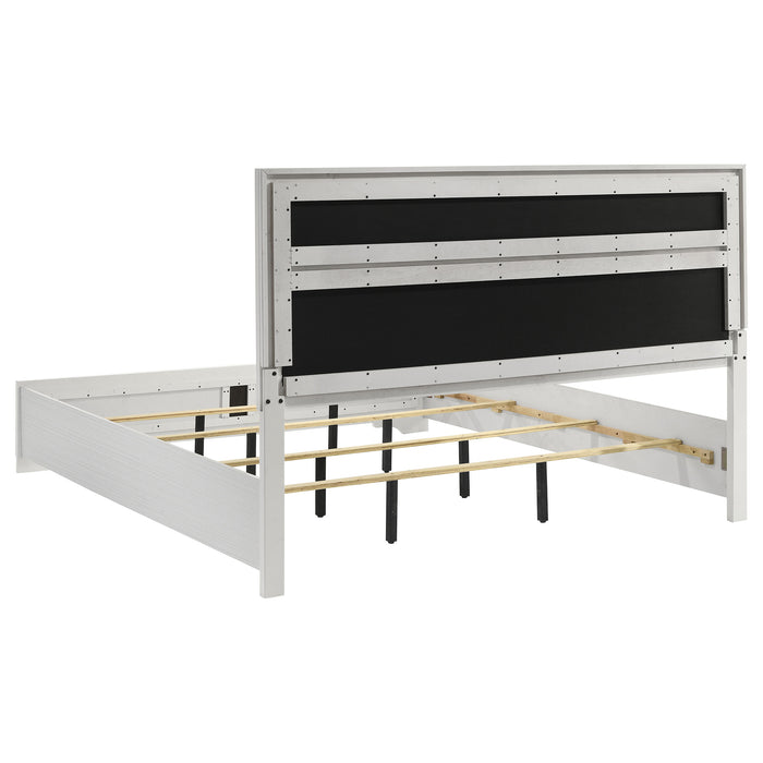 Miranda California King, E.King, Queen, Full, & Twin Bed Black & White - National Warehouse Furniture (Buffalo, NY)