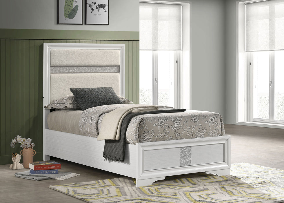 Miranda California King, E.King, Queen, Full, & Twin Bed Black & White - National Warehouse Furniture (Buffalo, NY)