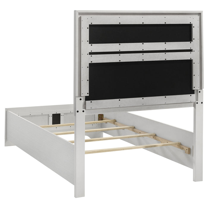 Miranda California King, E.King, Queen, Full, & Twin Bed Black & White - National Warehouse Furniture (Buffalo, NY)
