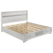 Miranda California King. E.King, & Queen 2-drawer Storage Bed Black & White - National Warehouse Furniture (Buffalo, NY)