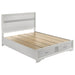 Miranda California King. E.King, & Queen 2-drawer Storage Bed Black & White - National Warehouse Furniture (Buffalo, NY)