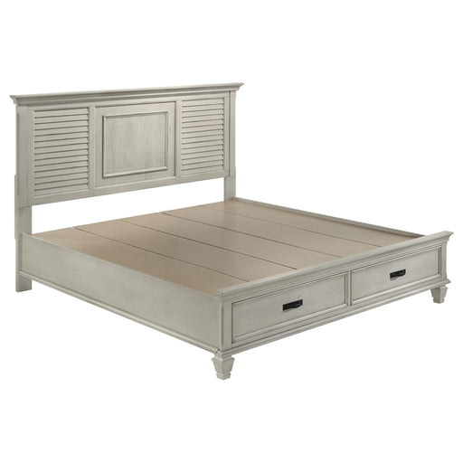 Franco Eastern King & Queen Storage Bed Antique White - National Warehouse Furniture (Buffalo, NY)
