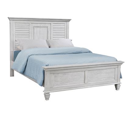 Franco Eastern King & Queen Panel Bed Antique White & Oak - National Warehouse Furniture (Buffalo, NY)