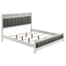 Barzini California King, E.King, & Queen Upholstered Panel Bed White - National Warehouse Furniture (Buffalo, NY)