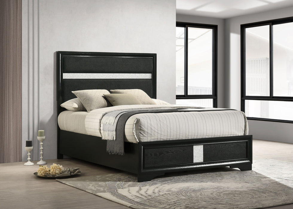 Miranda California King, E.King, Queen, Full, & Twin Bed Black & White - National Warehouse Furniture (Buffalo, NY)