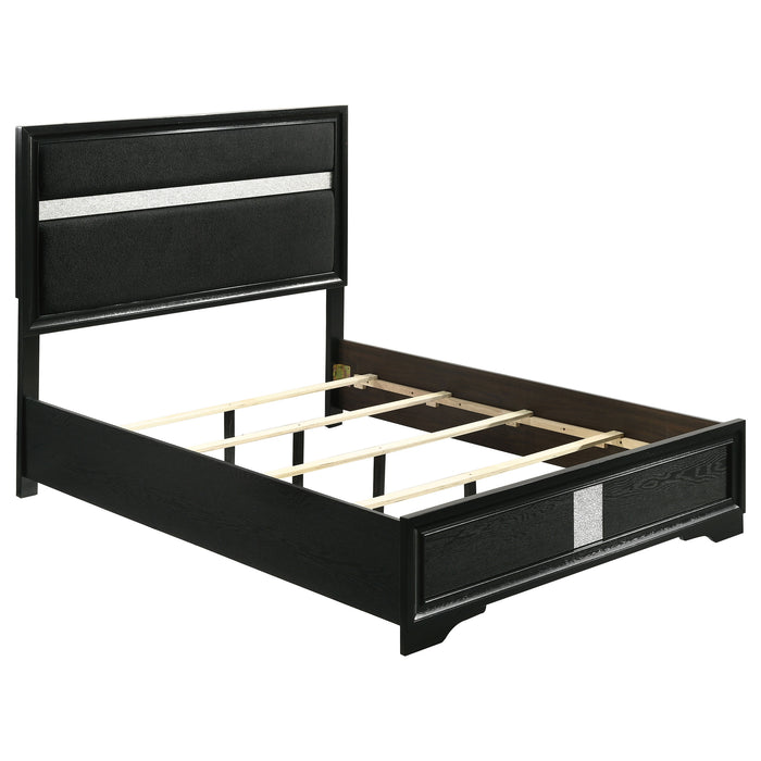 Miranda California King, E.King, Queen, Full, & Twin Bed Black & White - National Warehouse Furniture (Buffalo, NY)