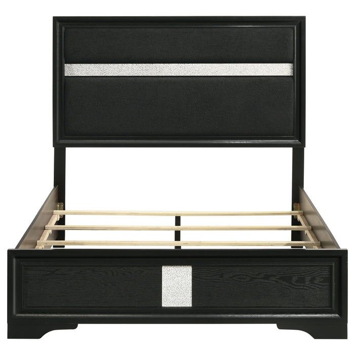 Miranda California King, E.King, Queen, Full, & Twin Bed Black & White - National Warehouse Furniture (Buffalo, NY)