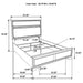 Miranda California King, E.King, Queen, Full, & Twin Bed Black & White - National Warehouse Furniture (Buffalo, NY)