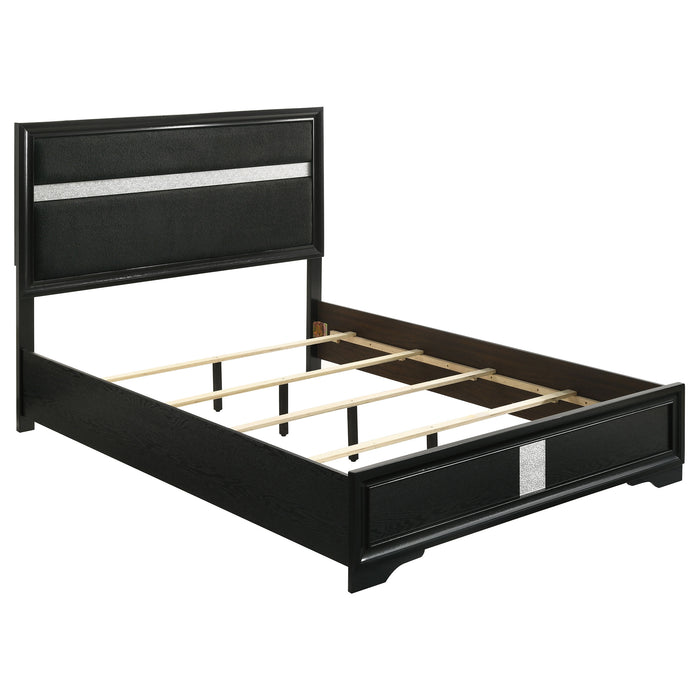 Miranda California King, E.King, Queen, Full, & Twin Bed Black & White - National Warehouse Furniture (Buffalo, NY)