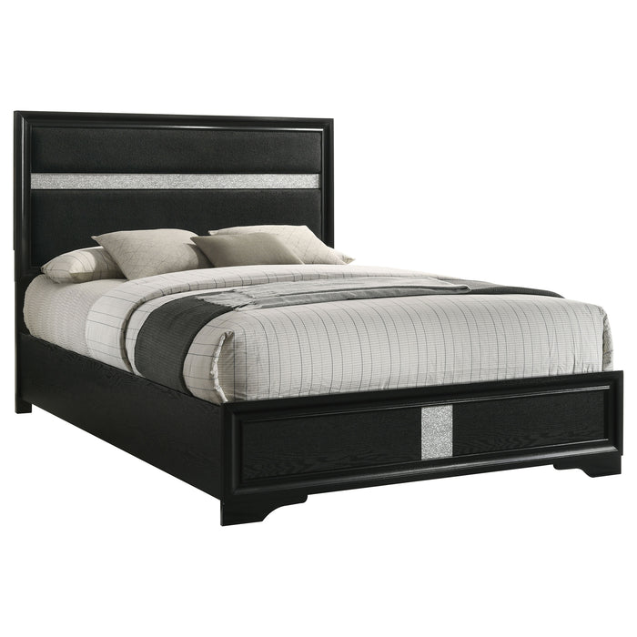 Miranda California King, E.King, Queen, Full, & Twin Bed Black & White - National Warehouse Furniture (Buffalo, NY)