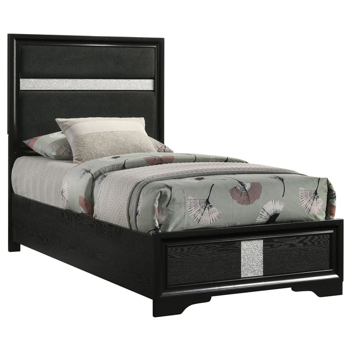 Miranda California King, E.King, Queen, Full, & Twin Bed Black & White - National Warehouse Furniture (Buffalo, NY)