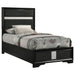 Miranda California King, E.King, Queen, Full, & Twin Bed Black & White - National Warehouse Furniture (Buffalo, NY)