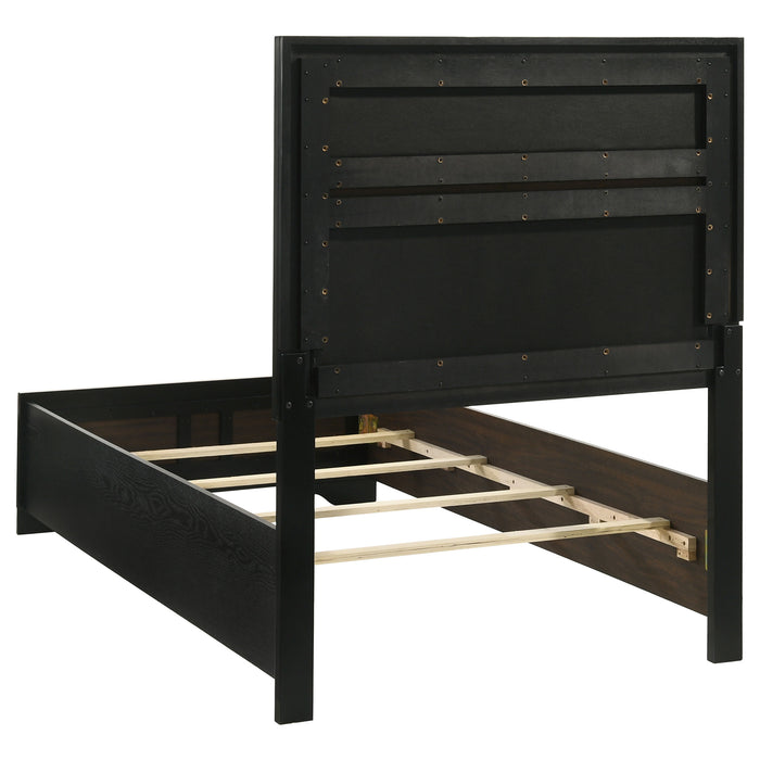 Miranda California King, E.King, Queen, Full, & Twin Bed Black & White - National Warehouse Furniture (Buffalo, NY)