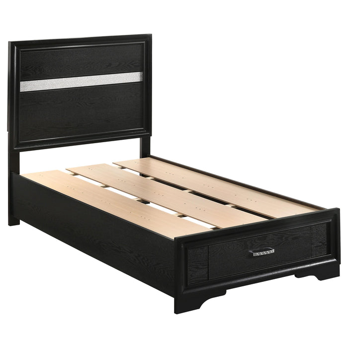 Miranda Full & Twin Storage Bed Black - National Warehouse Furniture (Buffalo, NY)
