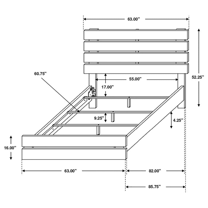 Brantford Wood Storage Panel Bed - National Warehouse Furniture (Buffalo, NY)