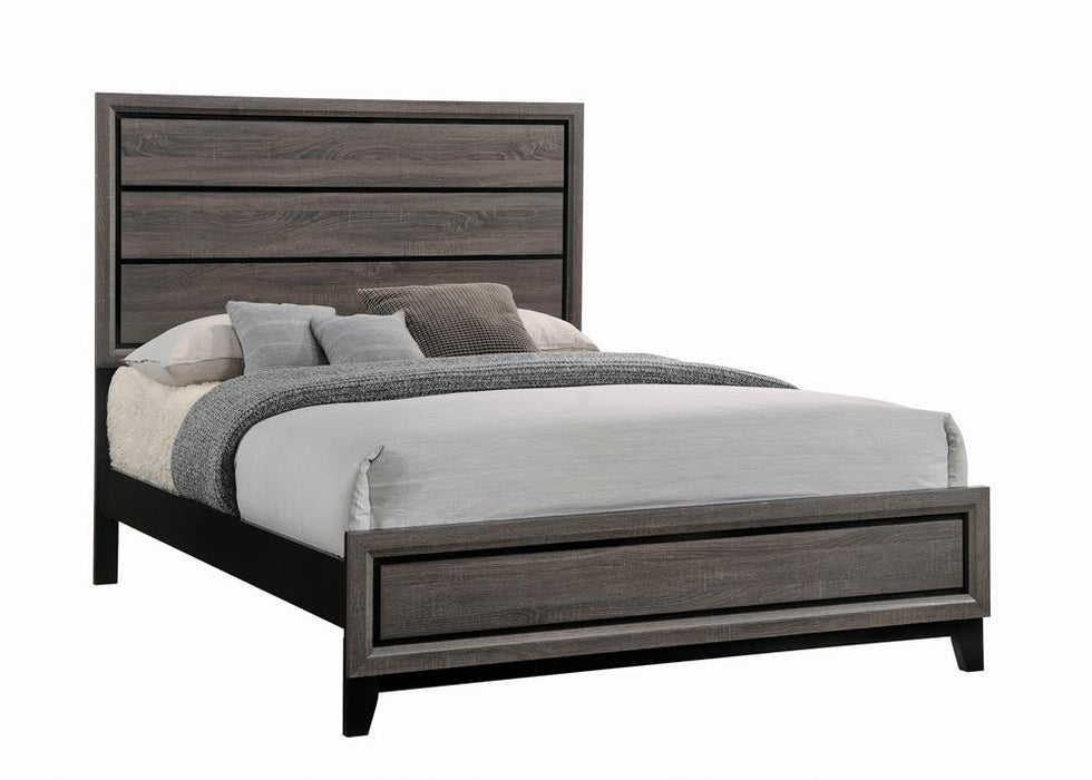 Watson Eastern King & Queen Bed Grey Oak and Black - National Warehouse Furniture (Buffalo, NY)