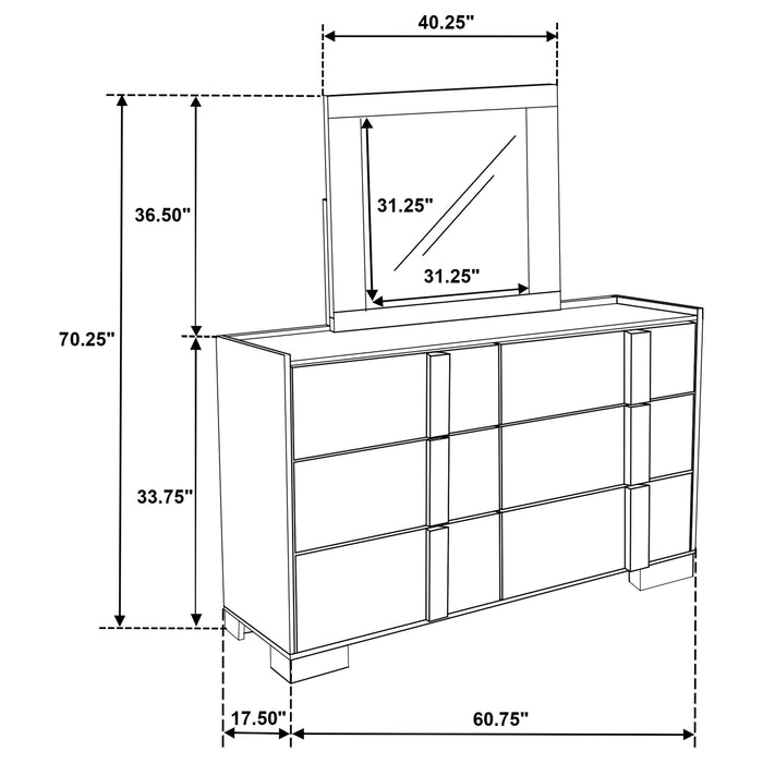 Hyland Dresser With Mirror - National Warehouse Furniture (Buffalo, NY)