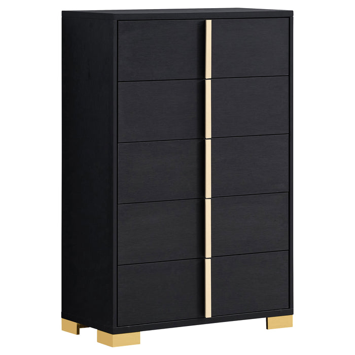 Marceline Bedroom Sets White & Black 4 & 5 Piece
