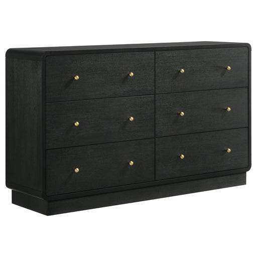 black dresser sale Wesley Modern Minimalist Farmhouse DesignThis 6 drawer dresser features a sleek modern silhouette with concealed handles 6 Drawer Dresser for Bedroom,