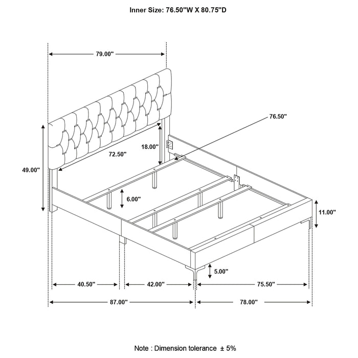 Kendall Panel Bed White - National Warehouse Furniture (Buffalo, NY)