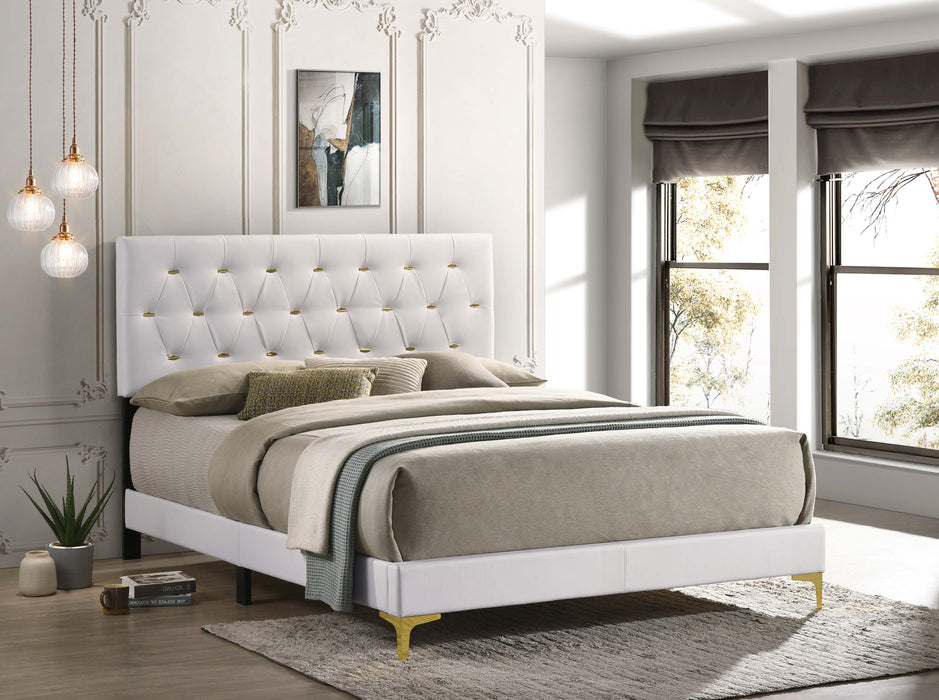 Kendall Panel Bed E.King, & Queen Black & White - National Warehouse Furniture (Buffalo, NY)