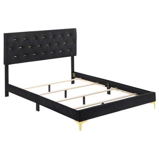 Kendall Panel Bed E.King, & Queen Black & White - National Warehouse Furniture (Buffalo, NY)