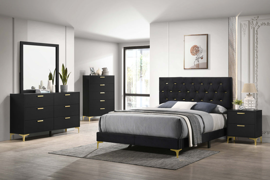 Kendall Panel Bed E.King, & Queen Black & White - National Warehouse Furniture (Buffalo, NY)