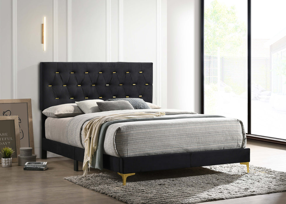 Kendall Panel Bed E.King, & Queen Black & White - National Warehouse Furniture (Buffalo, NY)