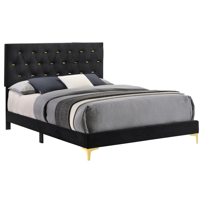 Kendall Panel Bed E.King, & Queen Black & White - National Warehouse Furniture (Buffalo, NY)