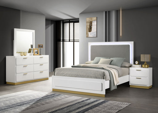 Caraway 4 Pc & Pc E.King, Cal.King, & Queen Bedroom Set Black & White - National Warehouse Furniture (Buffalo, NY)