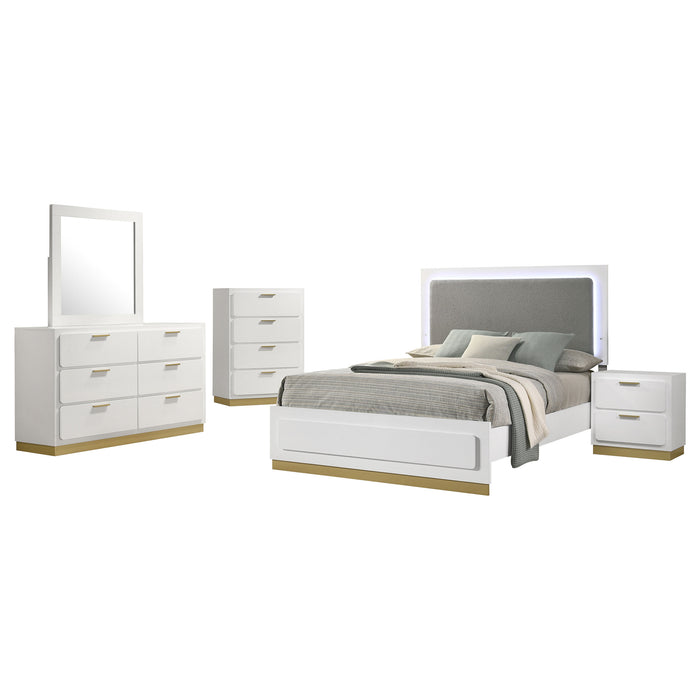 Caraway 4 Pc & Pc E.King, Cal.King, & Queen Bedroom Set Black & White - National Warehouse Furniture (Buffalo, NY)